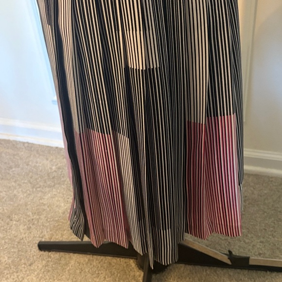 Worthington A-Line Skirt with Pink and Black Stripes - Picture 4 of 12